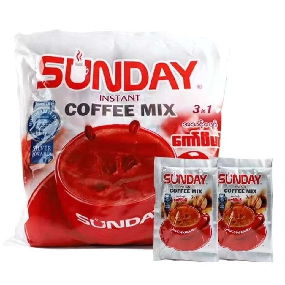 缅甸进口Sunday咖啡星期天速溶咖啡三合一浓香原味袋装