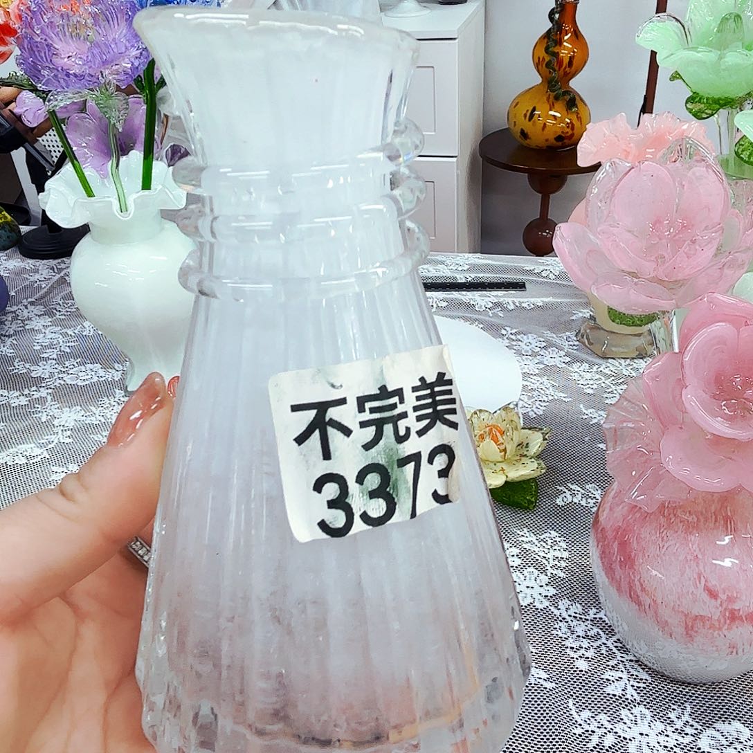 瑕疵琉璃花瓶花器艺术品