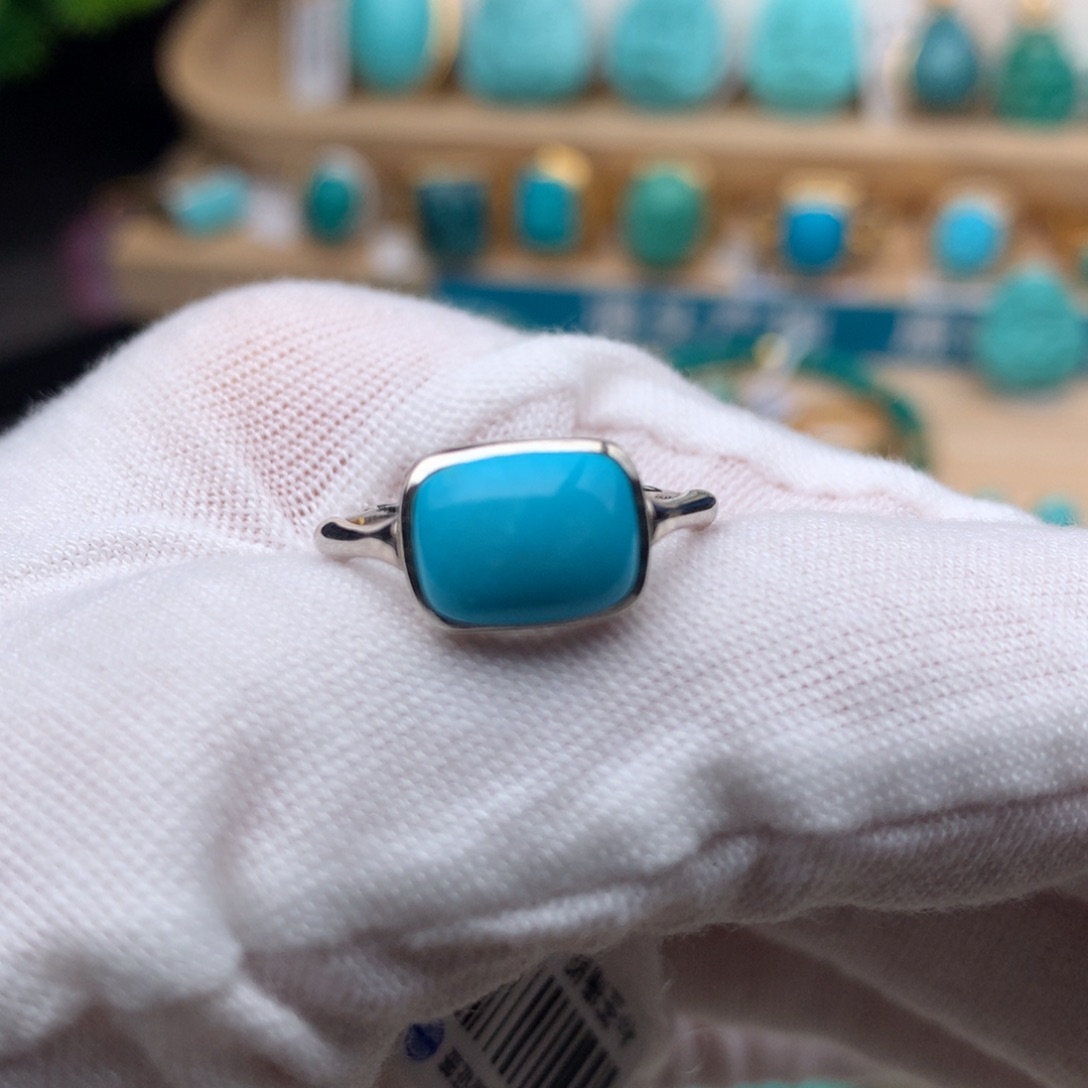 绿松石珠宝奇石银S925镶嵌