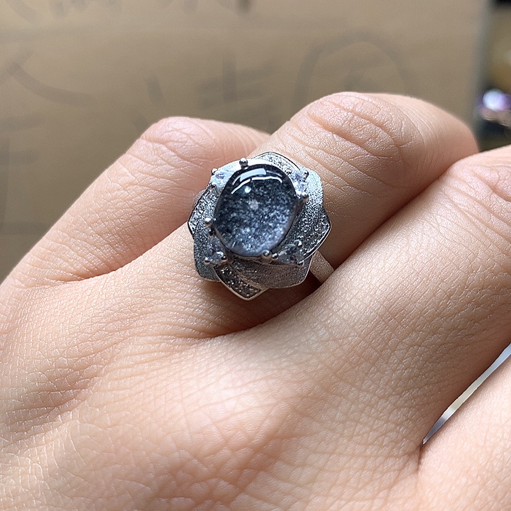 水晶水晶戒指银S925镶嵌说****了