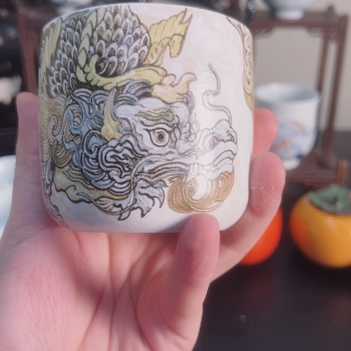 景德镇陶瓷艺术麒麟杯