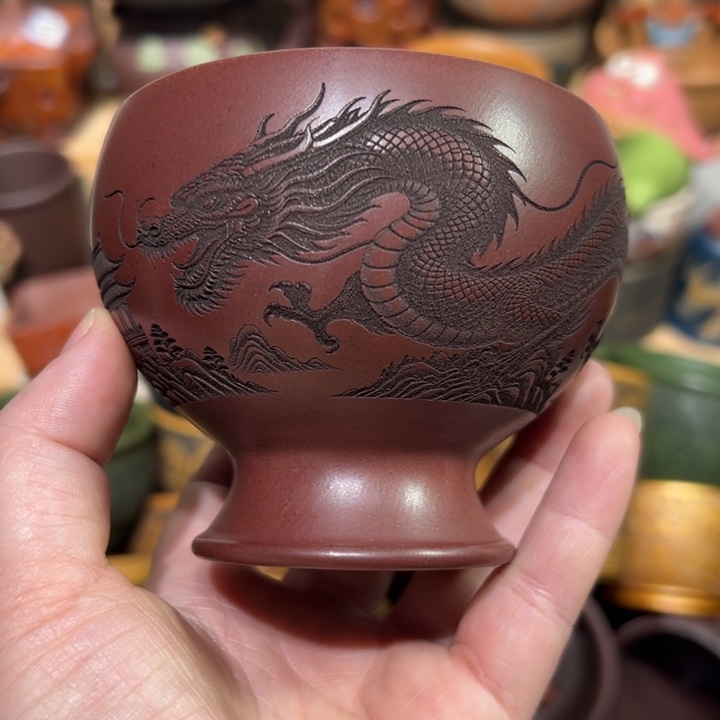 紫砂茶杯宜兴紫砂主人杯