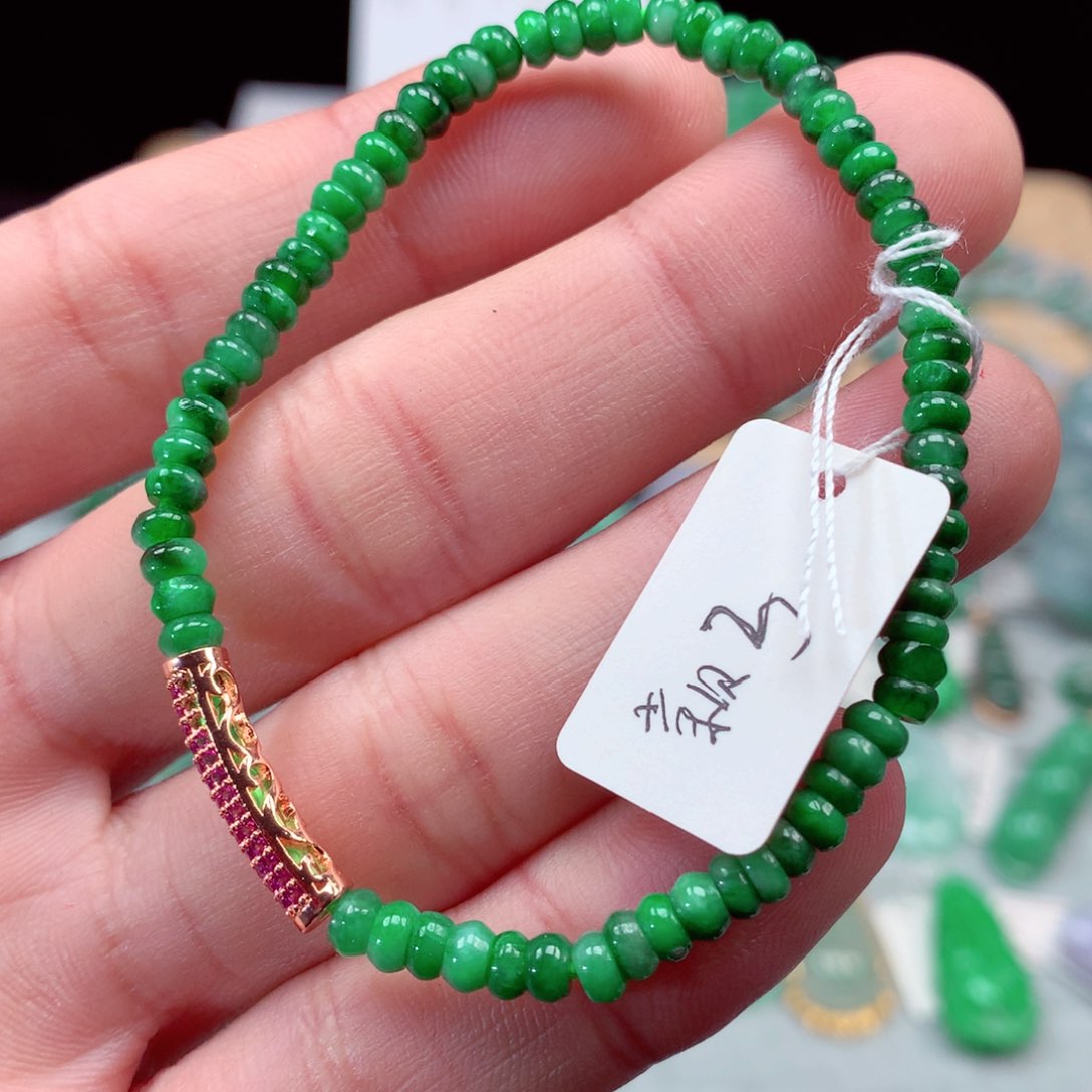 翡翠手链未镶嵌翡翠手串