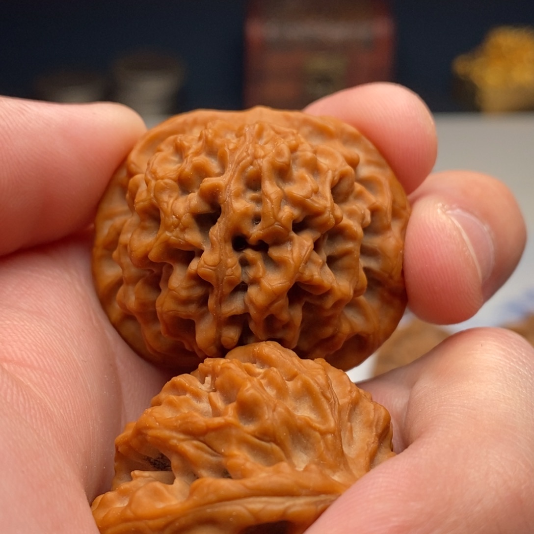 晒***人文玩核桃把件秦闷