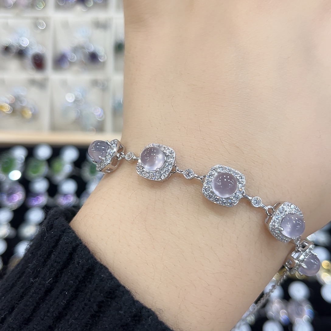 关***关手链萤石银S925镶嵌