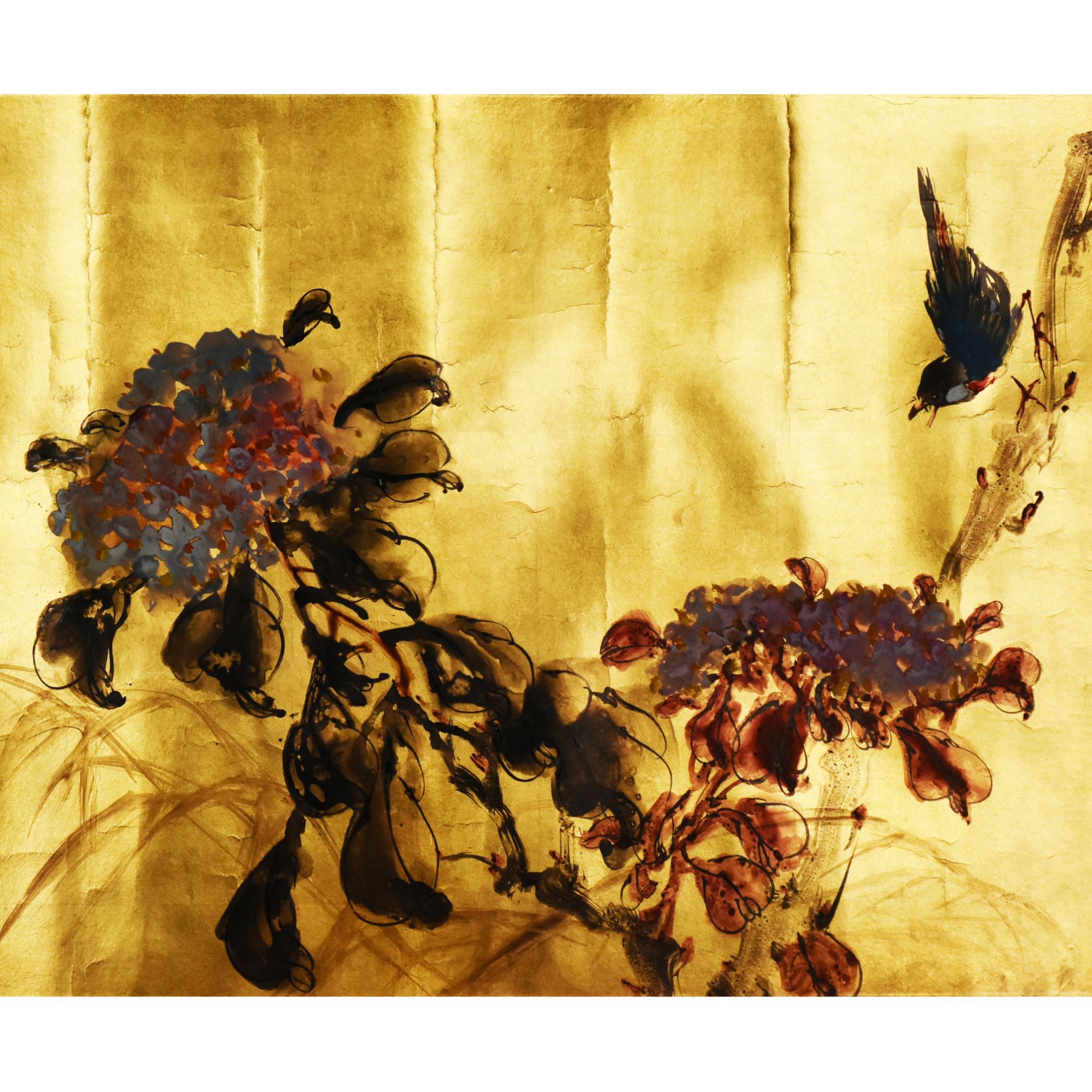 HM0749 花鸟 57×85cm 纸本镜片 4.3平尺