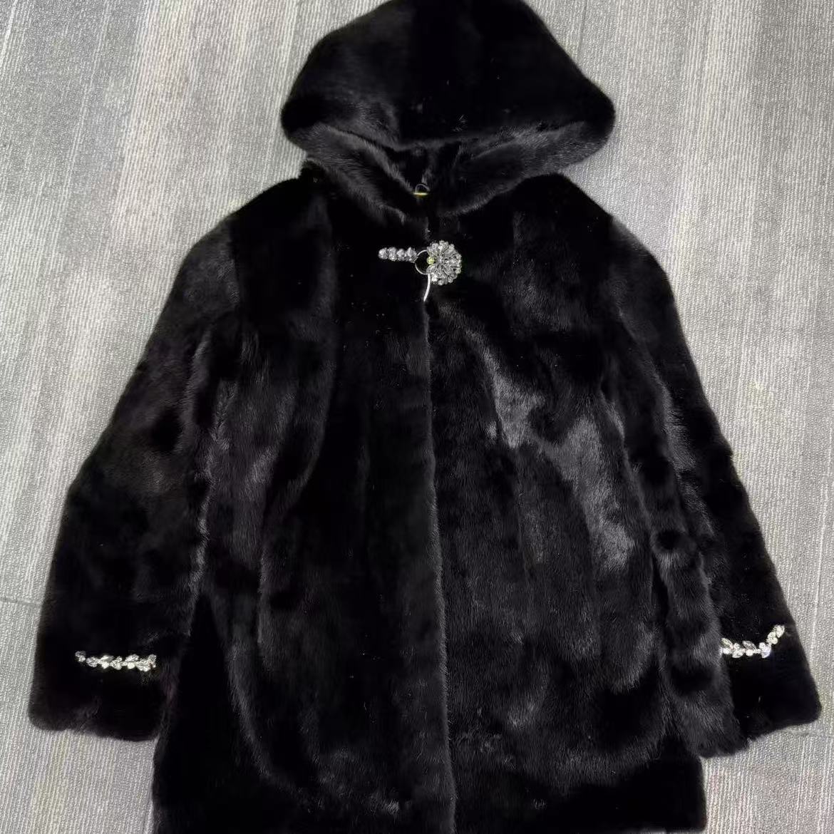 【国检正品】皮革城海宁女士轻奢时尚贵气中款气质韩潮外套