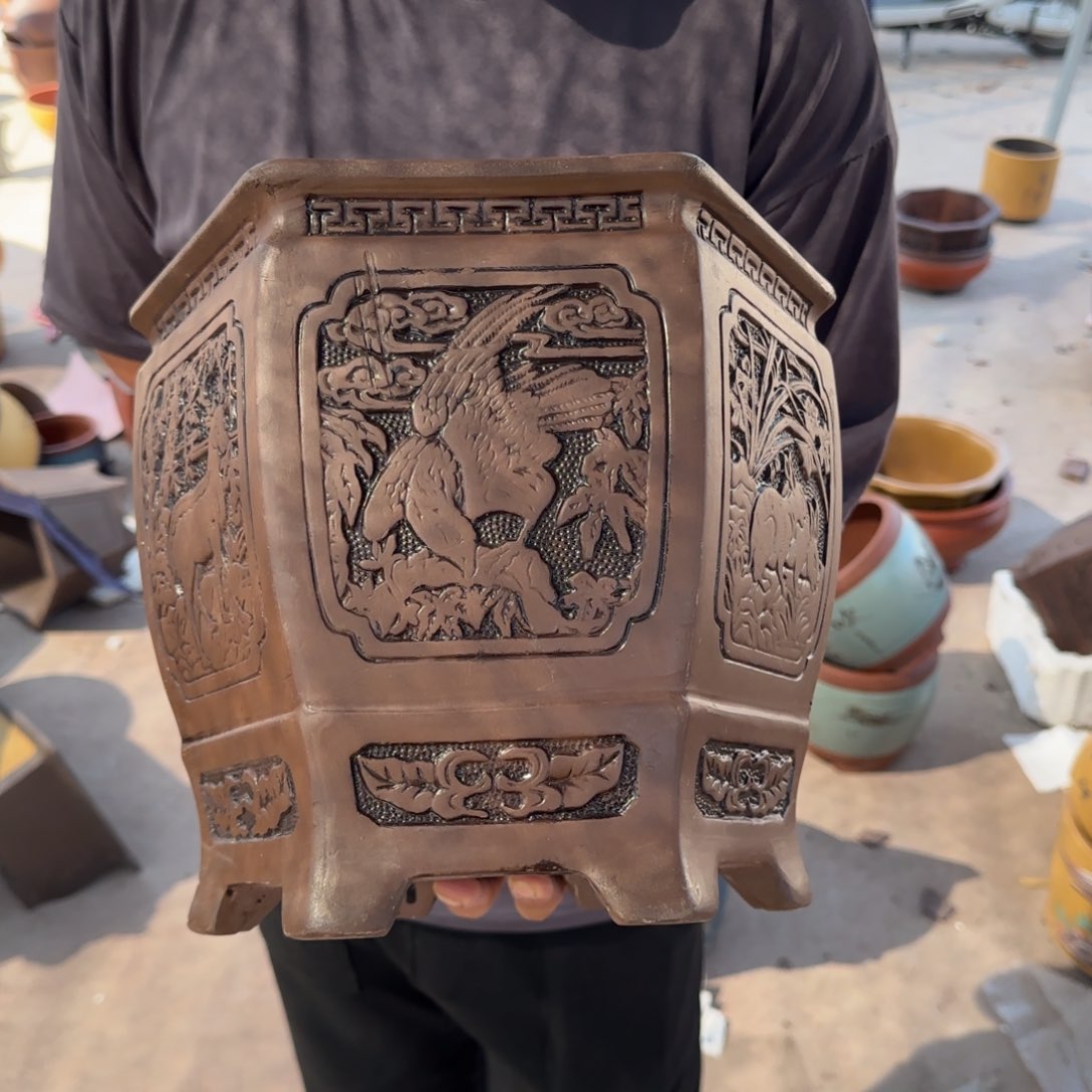 紫砂花盆瑕疵和瑕疵