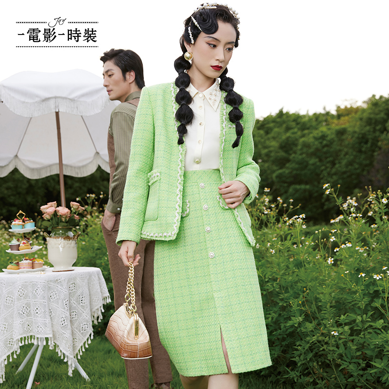 【高高甄选】一电影一时装复古小香风重工短外套FEQG114513