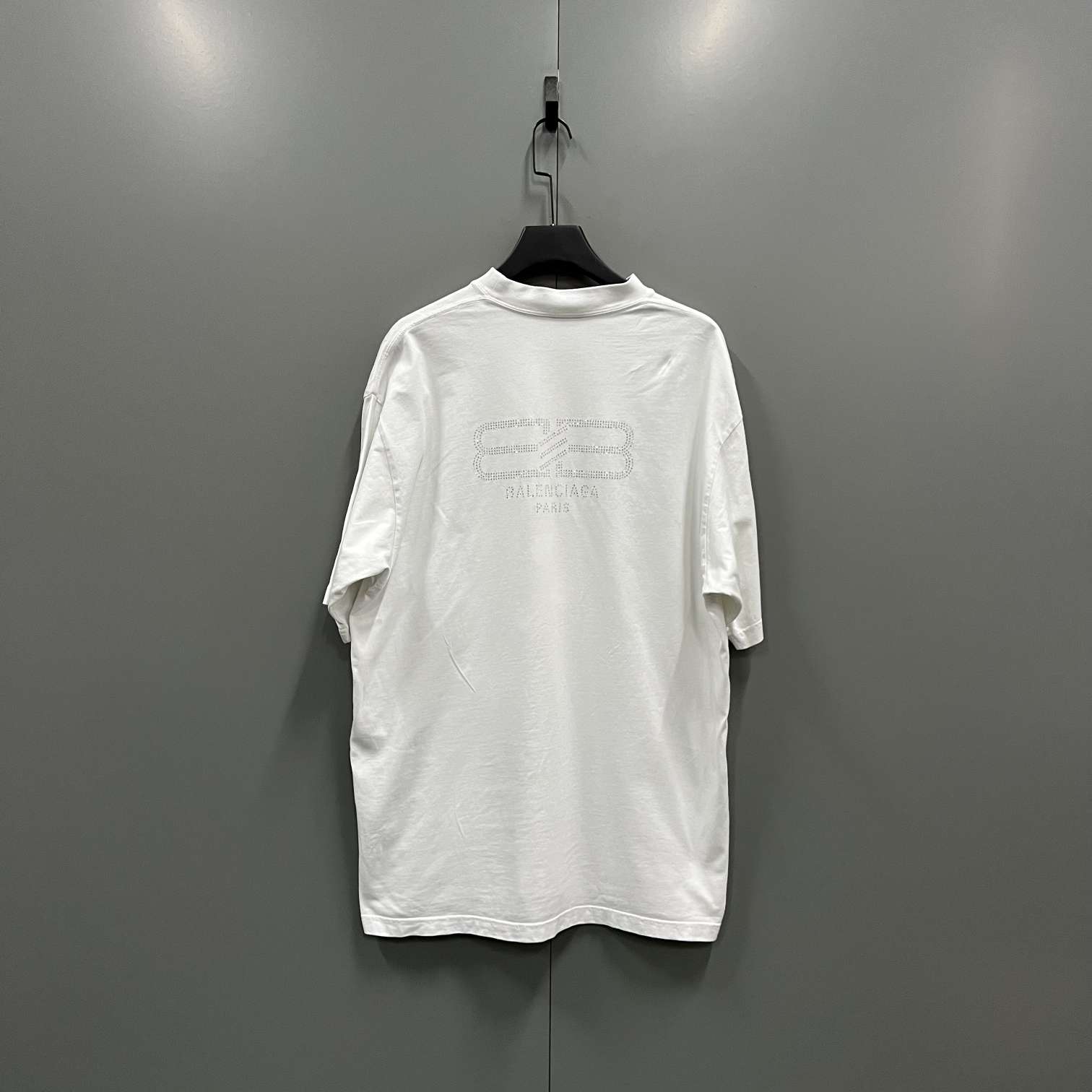 95新 Balenciaga/巴黎世家 （ll）白色水钻锁扣短袖 S码