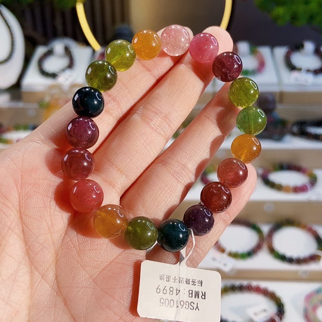 手链未镶嵌碧玺YSG61005素圈颜色微差