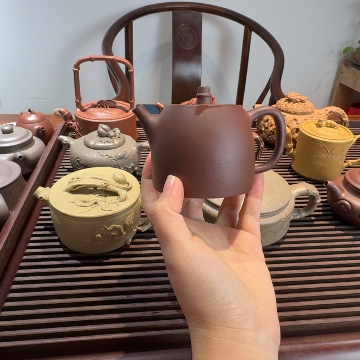 紫砂茶壶紫泥井掇