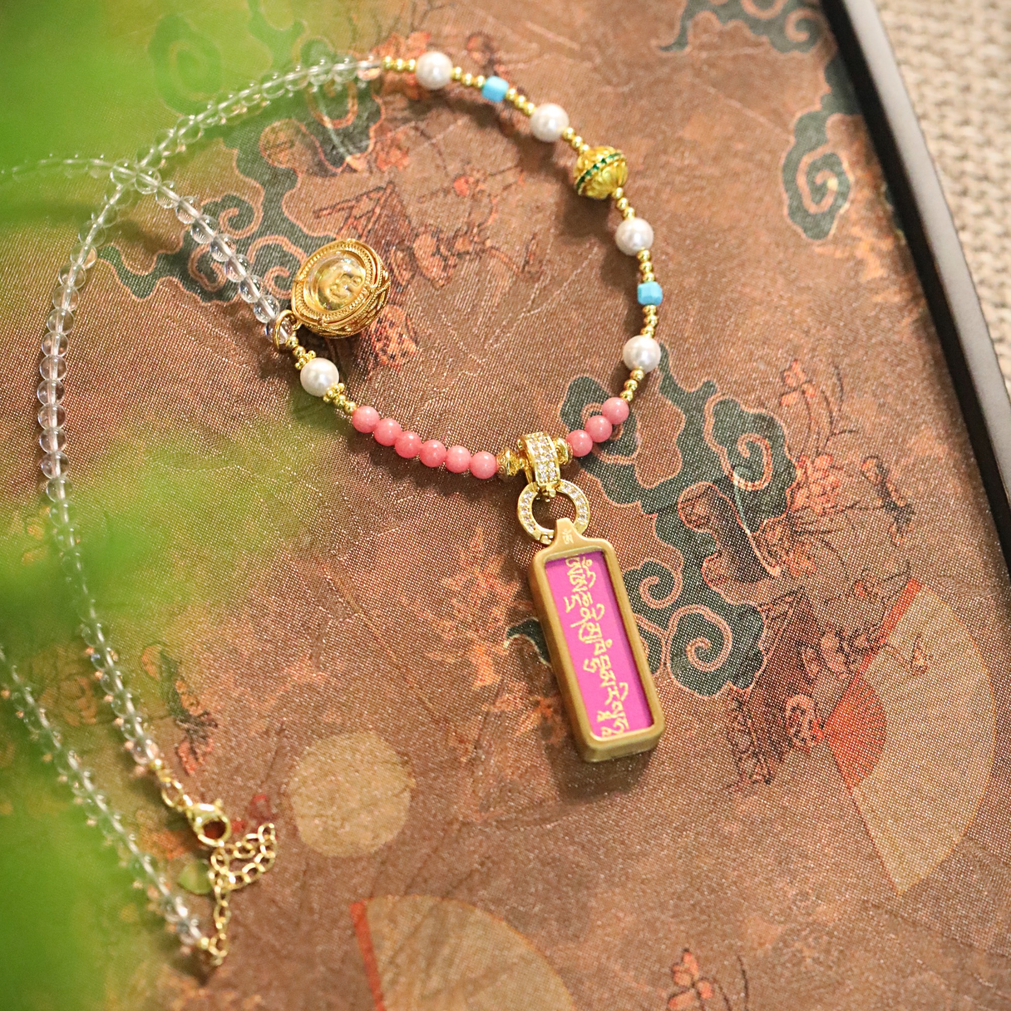 【紫气东来】纯手绘 黑财心语唐卡➕吸米星套组 女生独家设计款