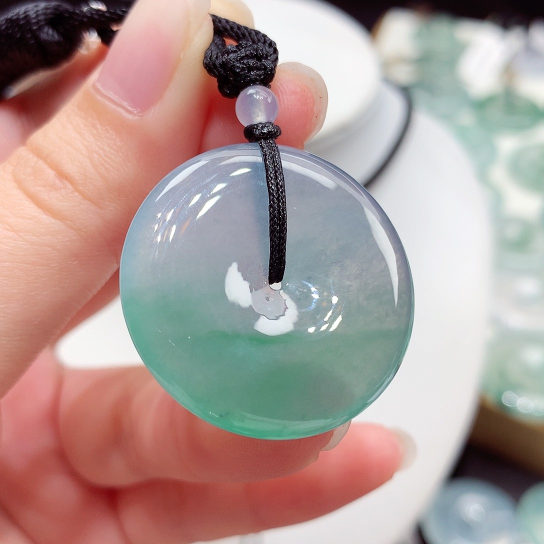 颈饰未镶嵌翡翠翡翠108，29.7/5.2