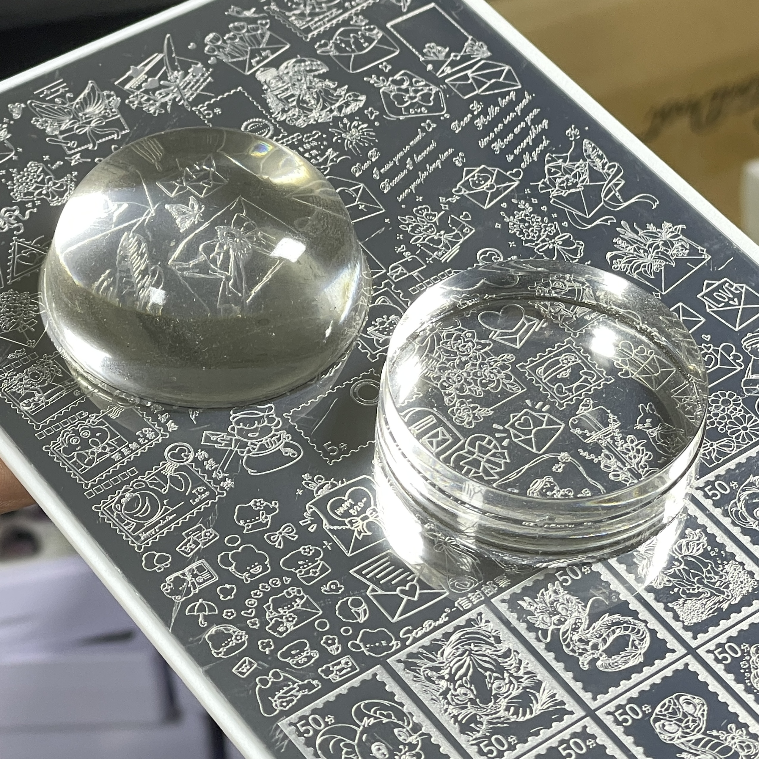 美甲转印工具印章硅胶头替换装平头秃头(4.1cm)印花工具
