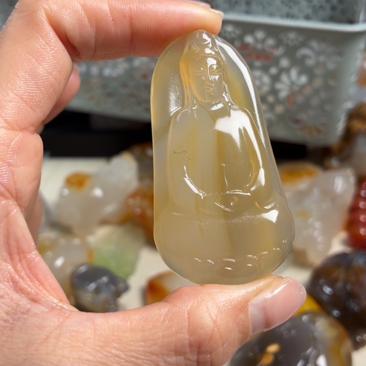 玛瑙/玉髓未镶嵌吊坠(不含链)