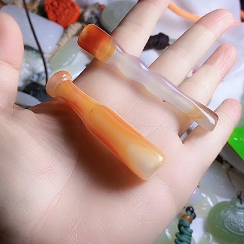 玛瑙/玉髓烟嘴未镶嵌