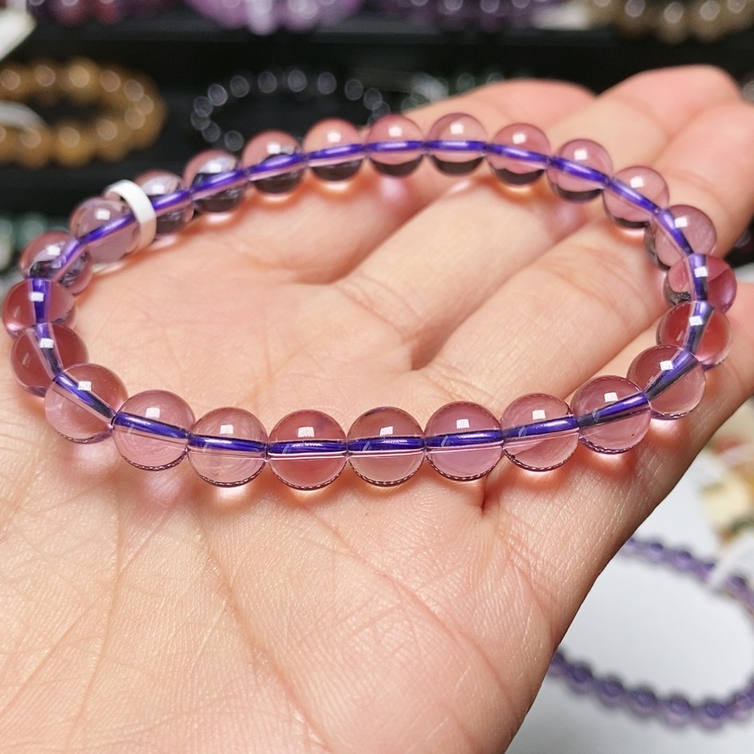 水晶手串未镶嵌7.5紫水晶