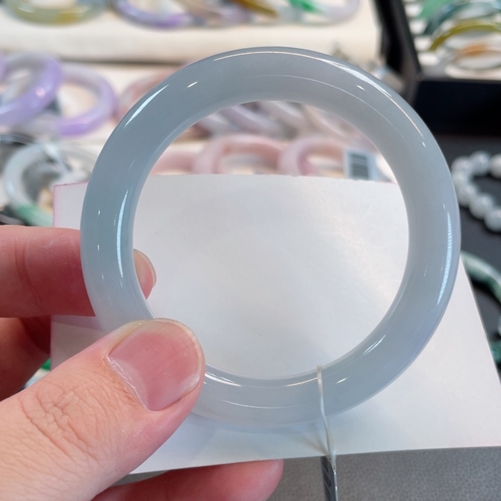 未镶嵌手镯翡翠82号 55圆条