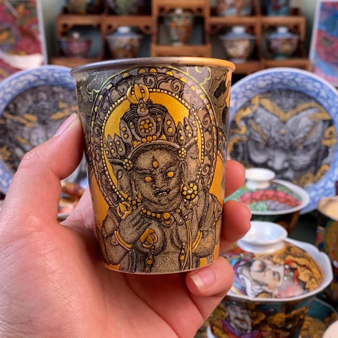 纯手工手绘陶瓷杯