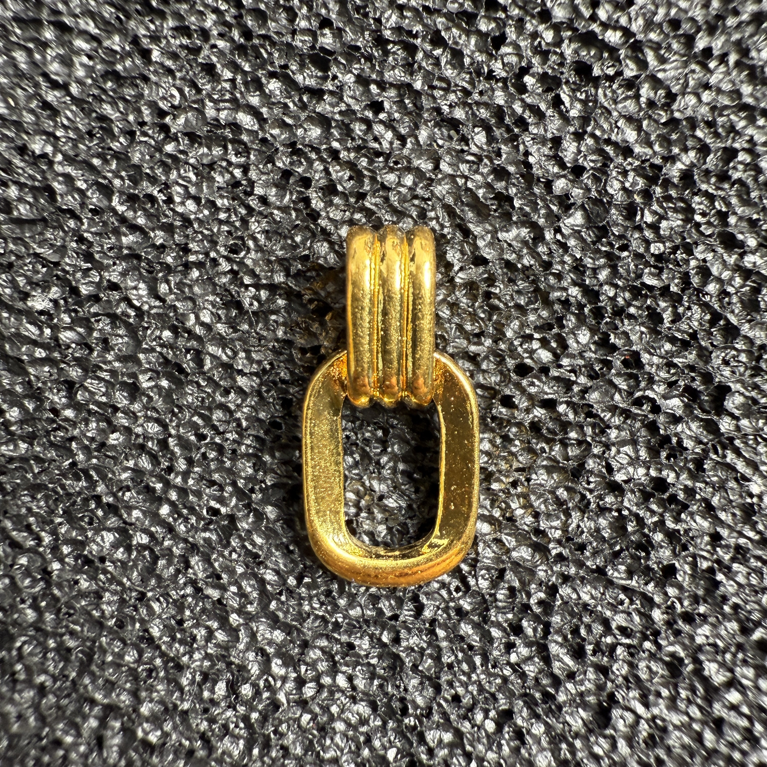 足金999几何方双环CC0022