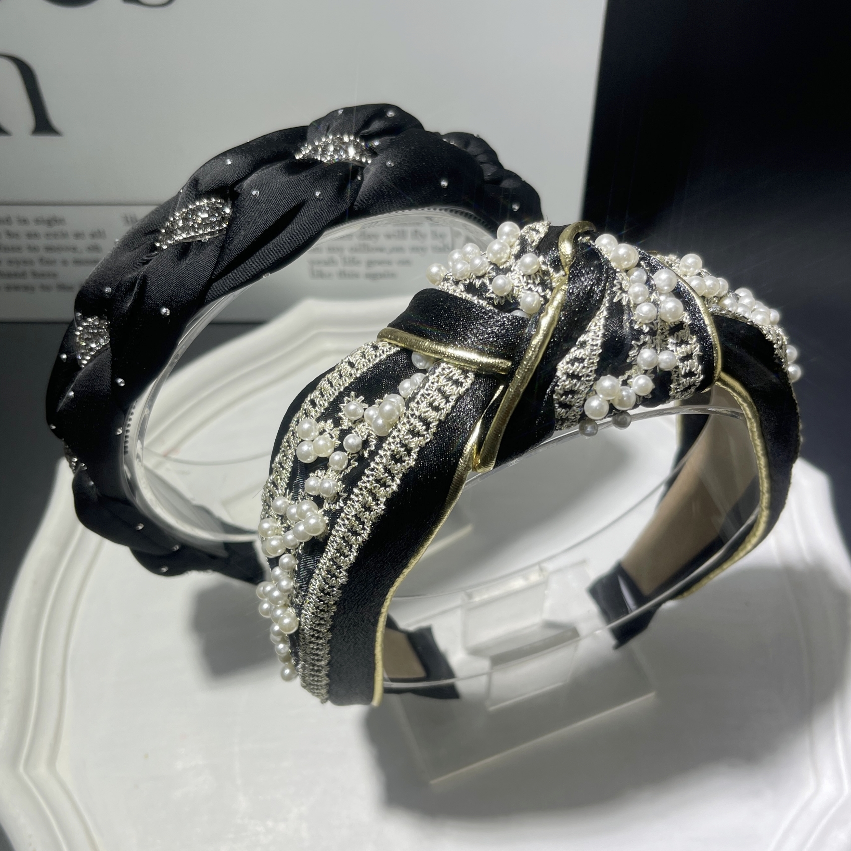 直播间孤品组合装2个 高颅顶发箍头箍发卡