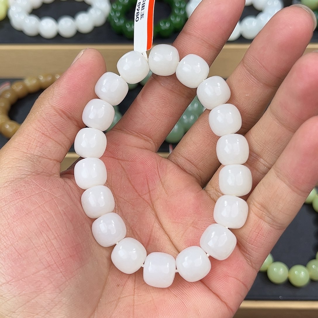 手串未镶嵌和田玉纯天然新疆和田玉且末天泰12mm