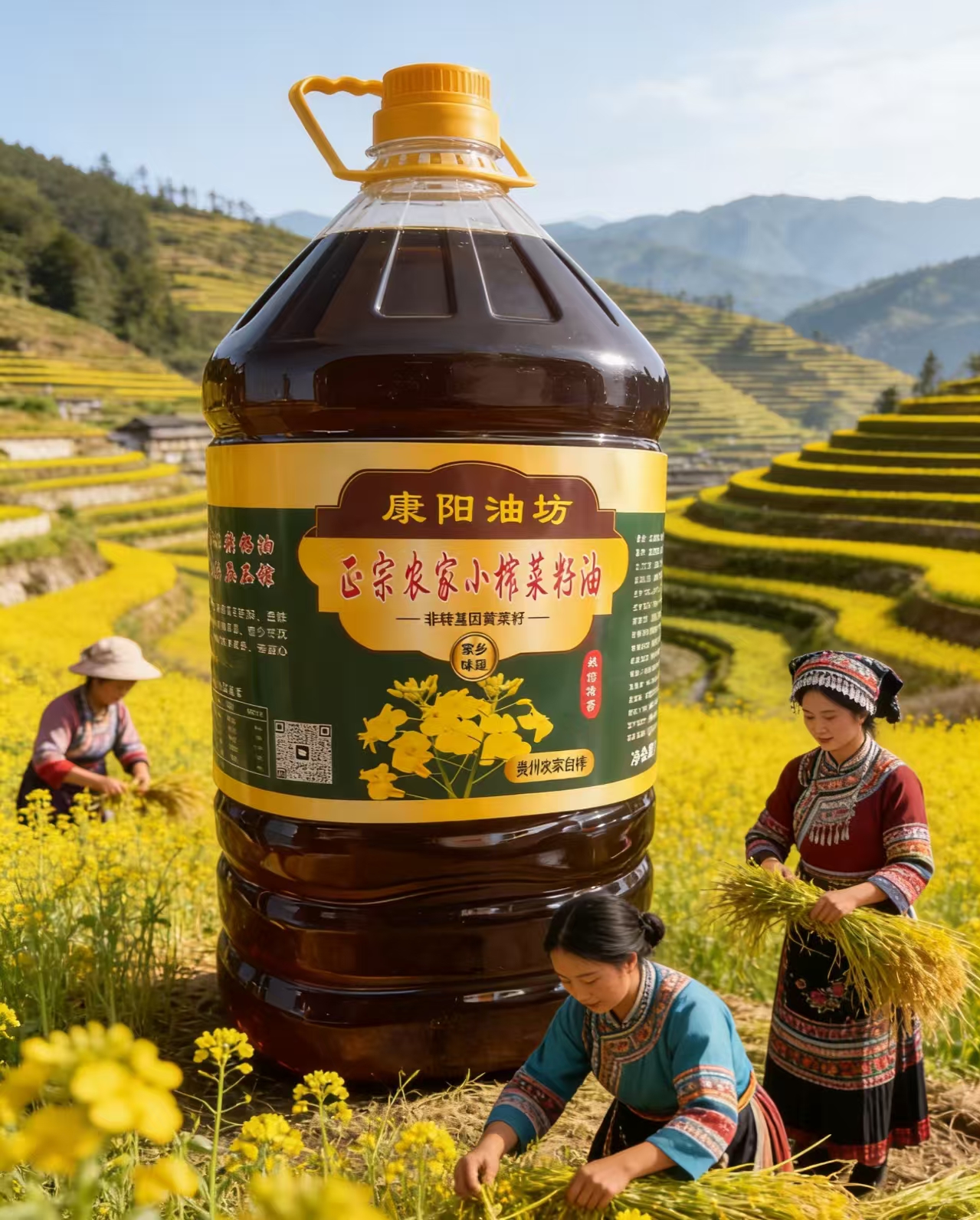 纯香小榨黑菜籽油（5斤）