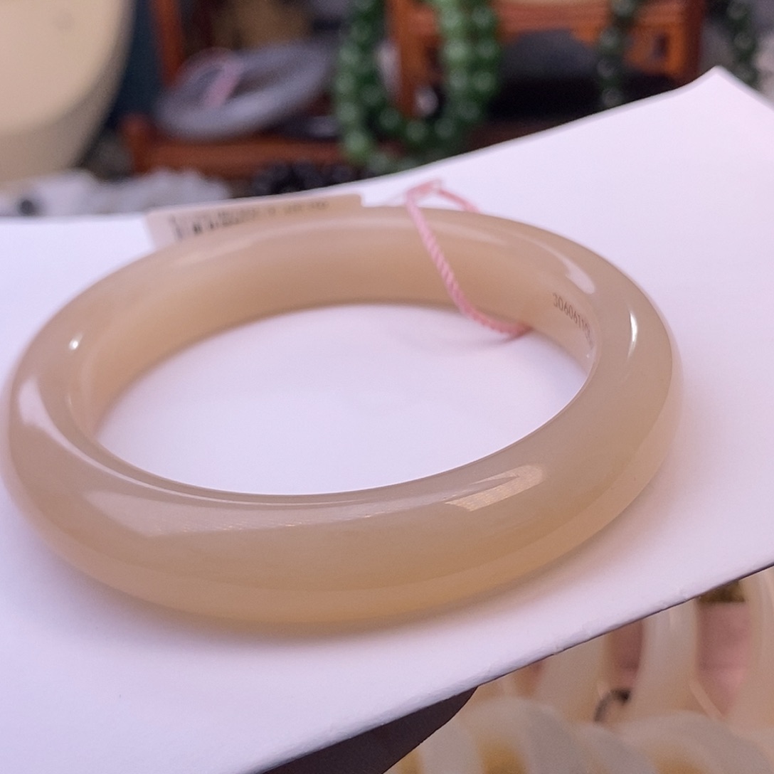 和田玉毕业级老矿料浓红粉脂脂膏手镯56.5未镶嵌