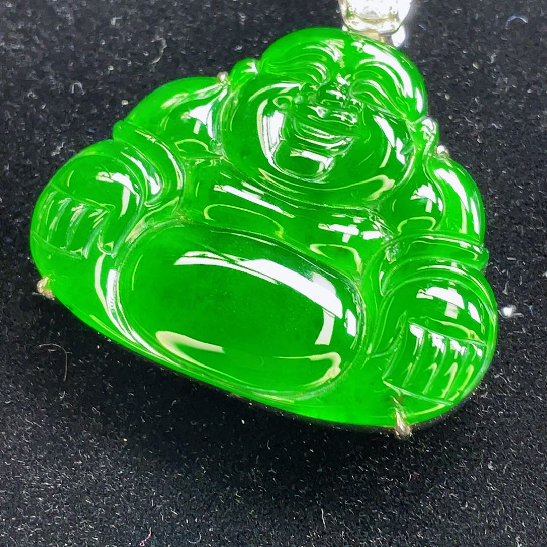 翡翠银S925镶嵌吊坠(不含链)