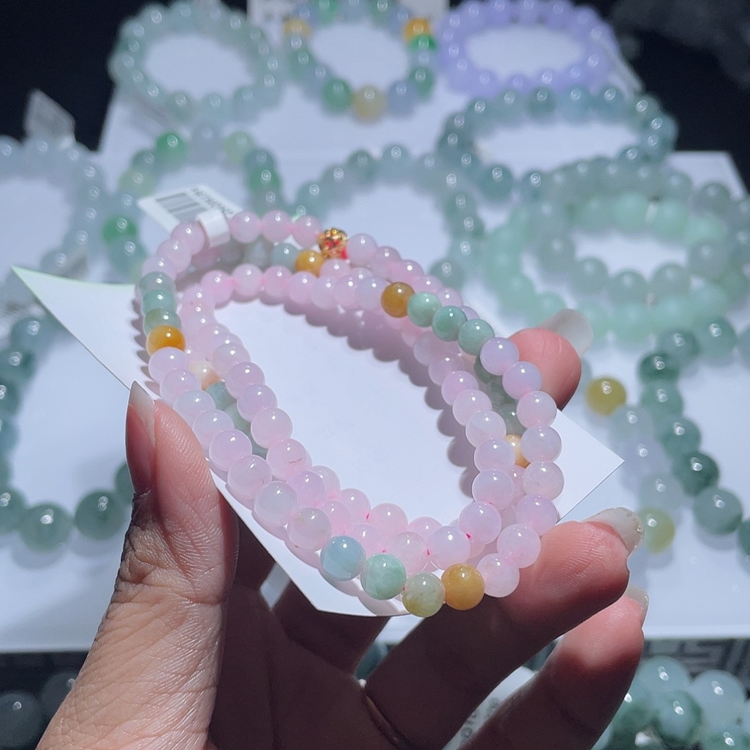 定制翡翠未镶嵌天然a货翡翠手串