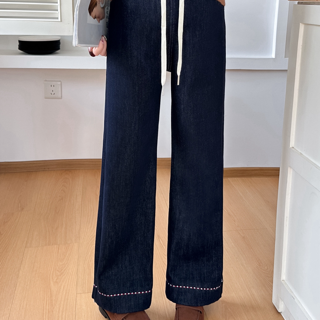 【实体店品质】孕妈妈冬季新款宽松版加厚加厚绒款显瘦直筒奶奶裤