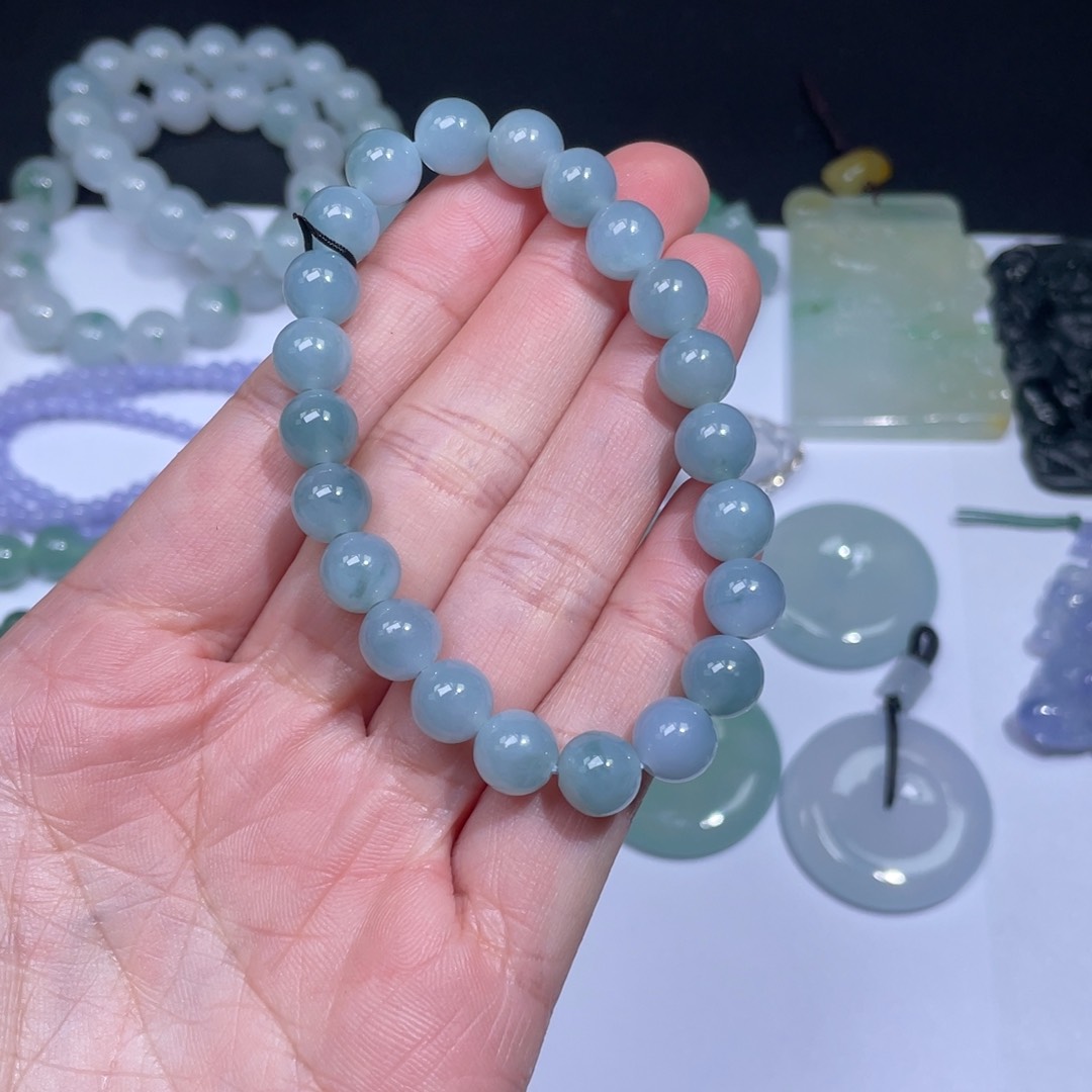 翡翠手链未镶嵌手串