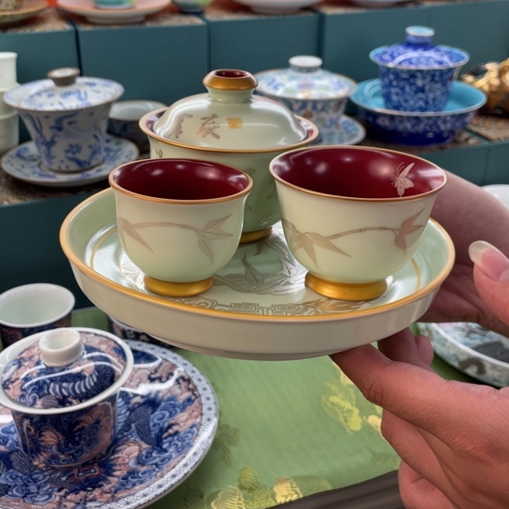 景德镇陶瓷盖碗茶具