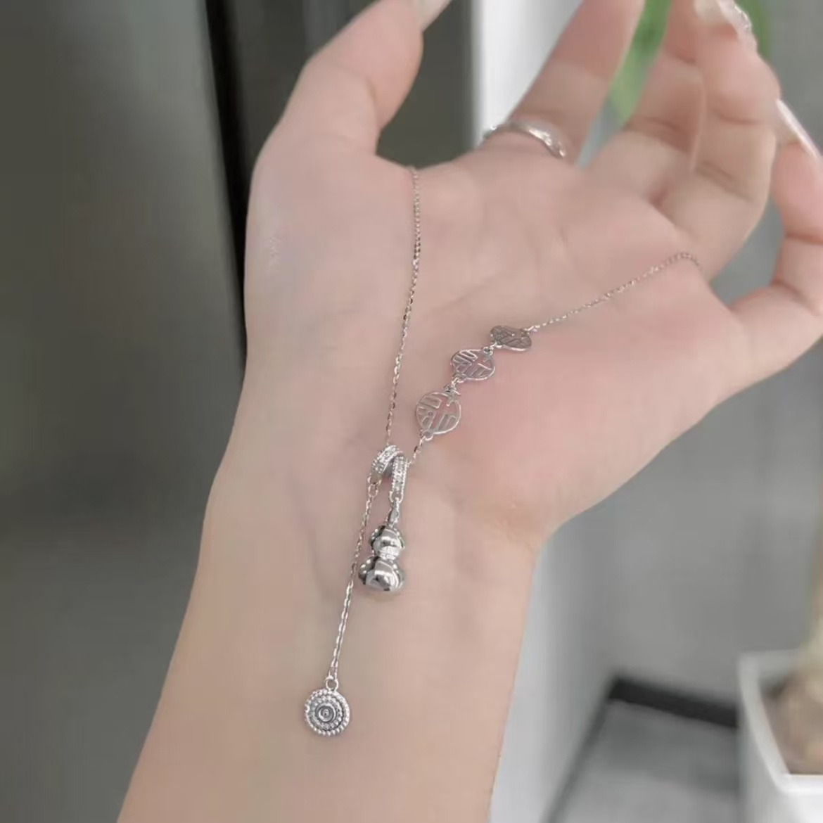 福牌葫芦套链项链801