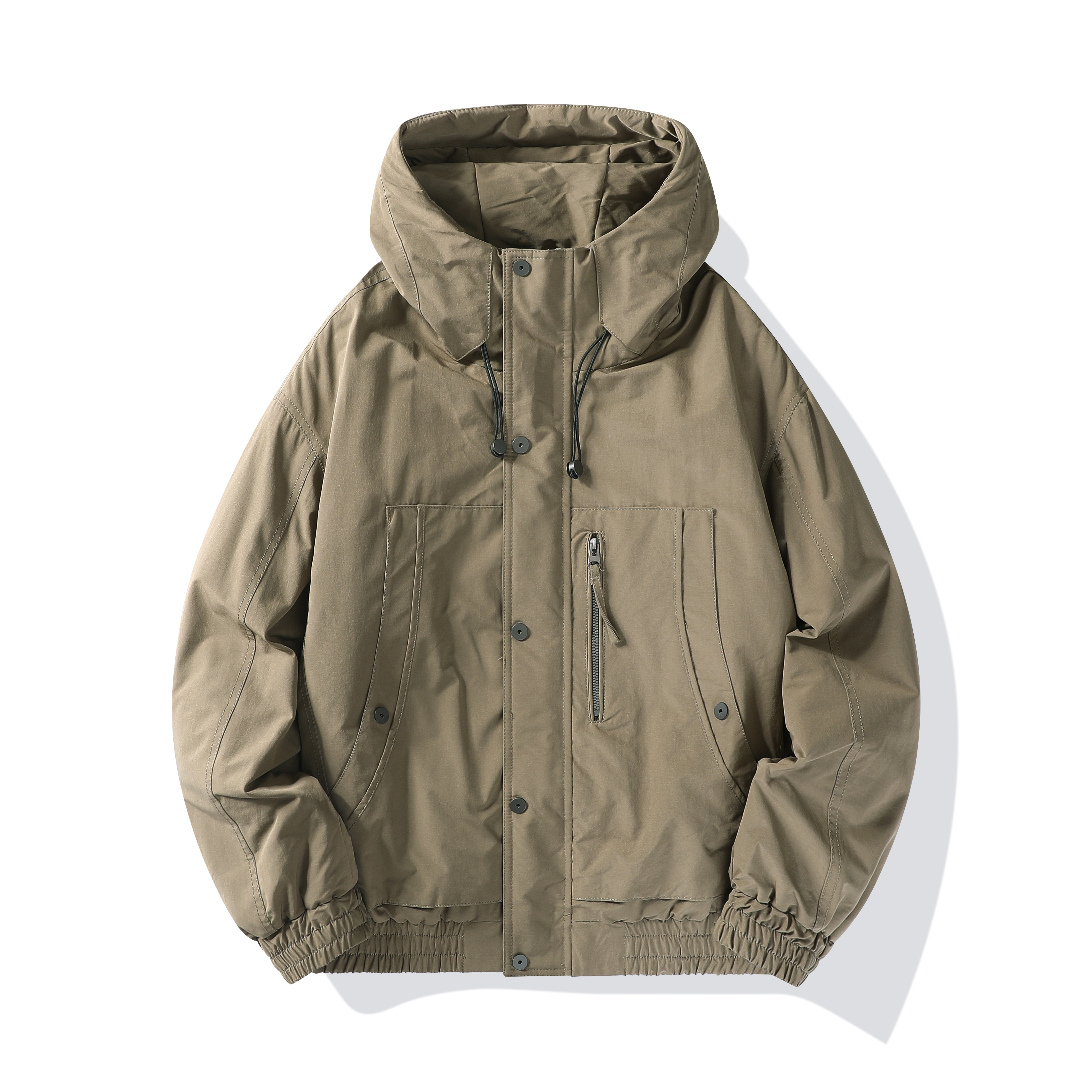 前蔚连帽棉服男冬季百搭保暖加厚工装棉衣防寒宽松运动潮流外套