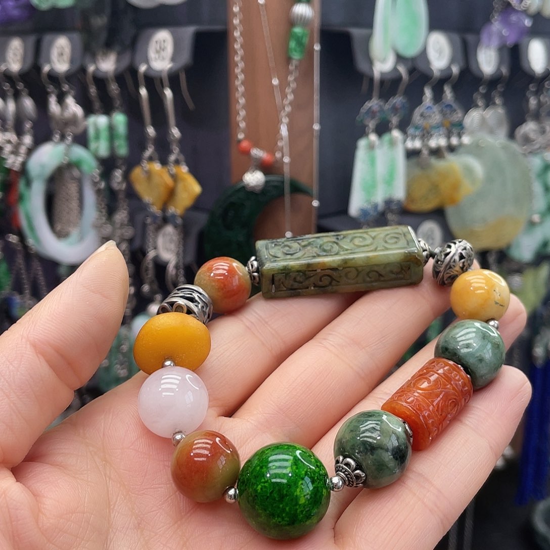 银S925镶嵌手链翡翠?****⭐761ghjhh