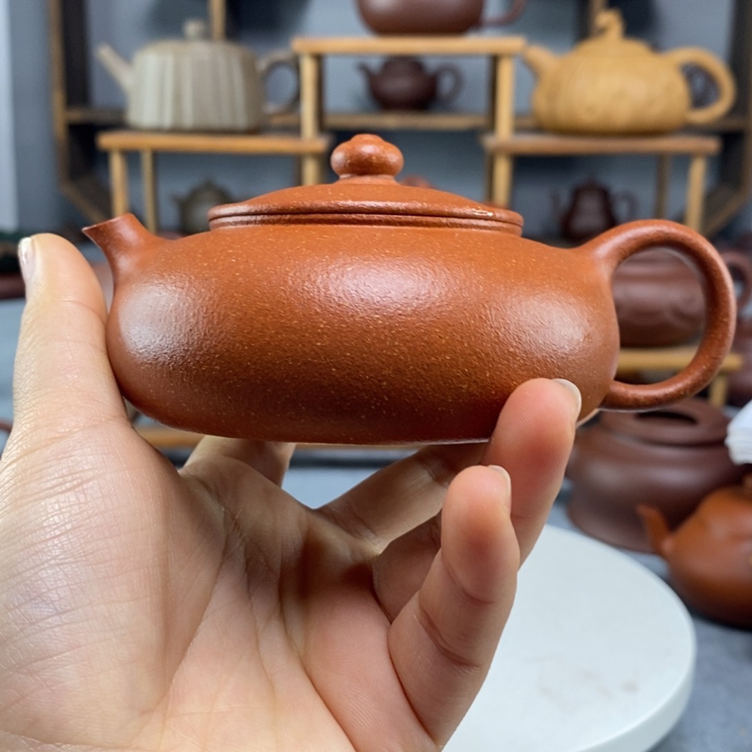 紫砂茶壶红降坡寒江