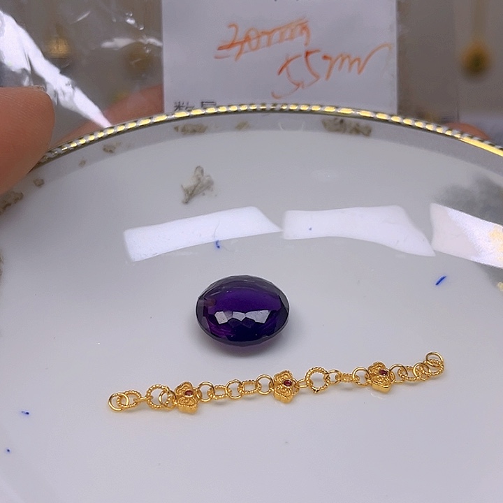 紫晶颈饰银S925镶嵌紫晶925镶嵌168