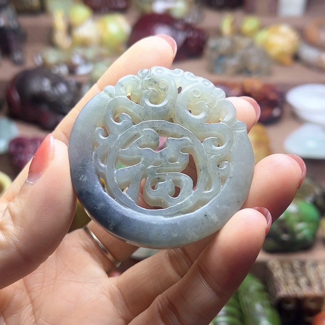 白玉菩提吊坠46。。