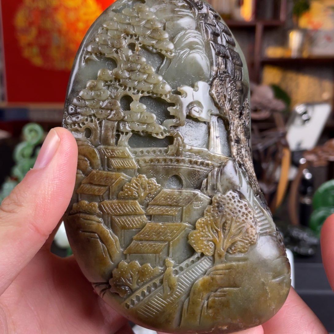 和田玉未镶嵌摆件