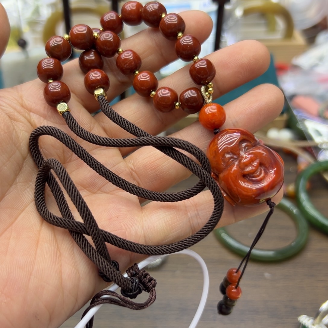 南红玛瑙未镶嵌颈饰687