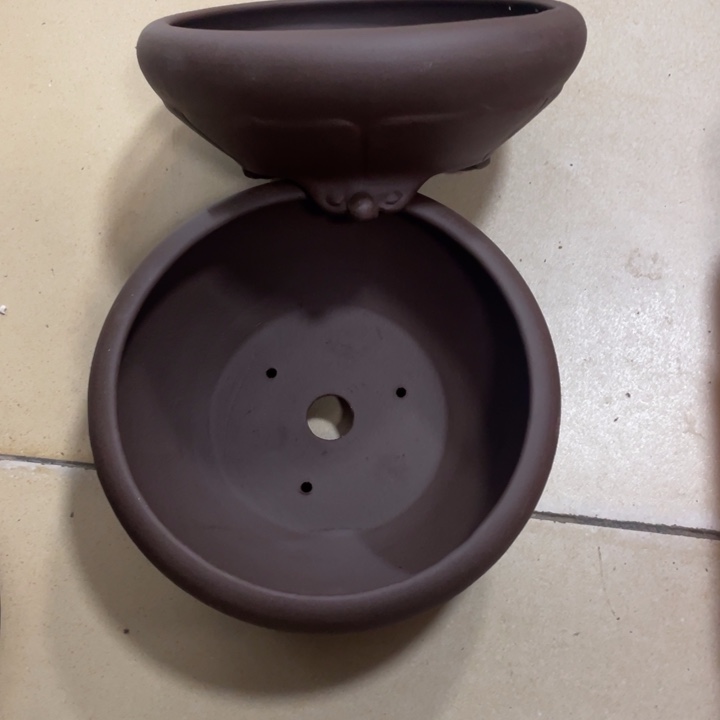 紫砂花盆紫砂花盆口20高8