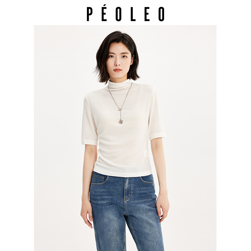 PK8109115打底衫针织时尚百搭女士夏季半高领圆领套头DJ7109005