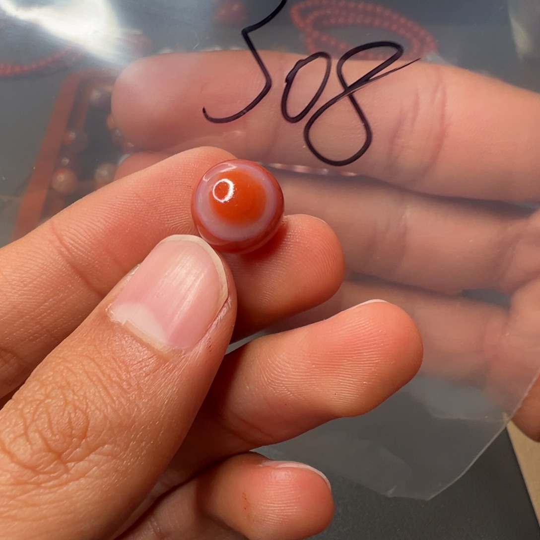 南红玛瑙未镶嵌308号南红单珠12+