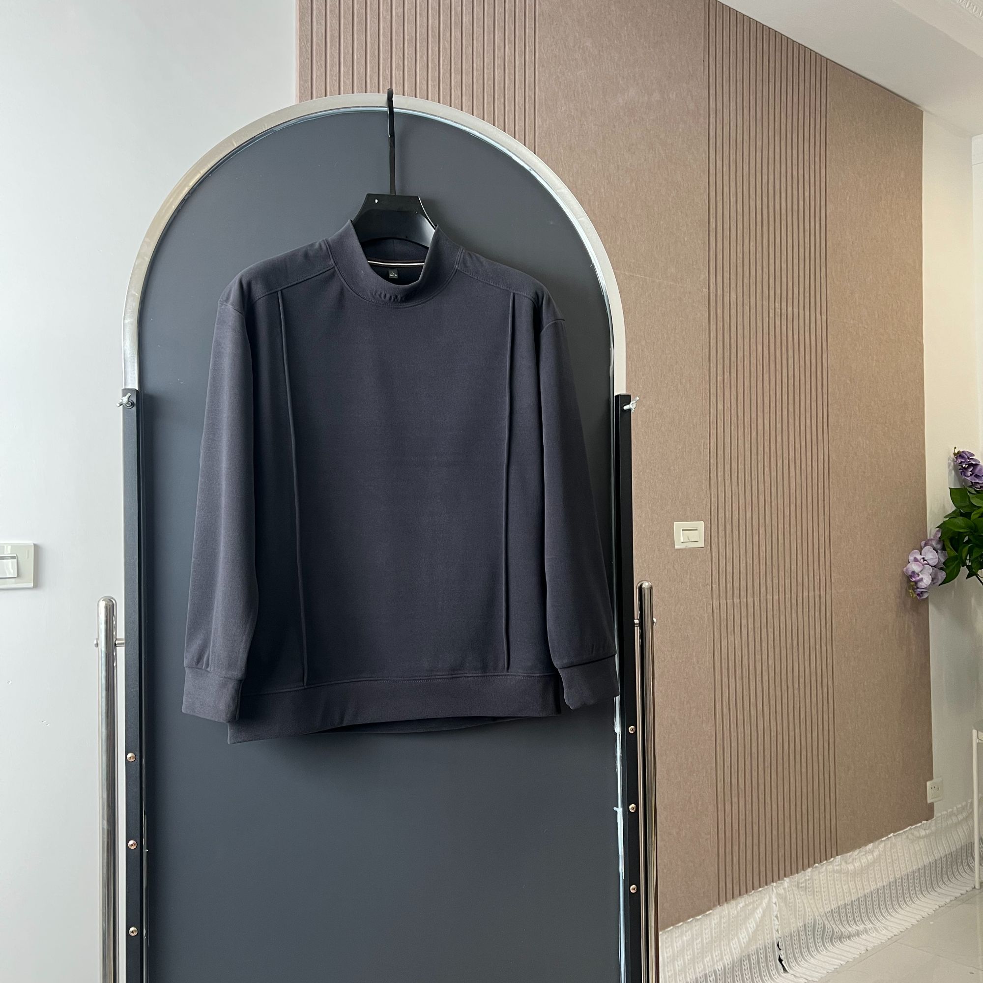 【暖阳】优质立领立体裁剪德绒阳离子长袖男士精致打底