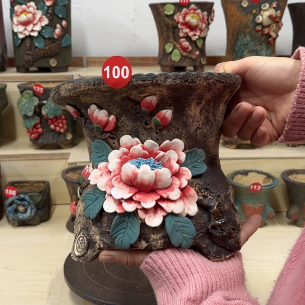 【闪购商品】紫砂花盆100号内口17外高18