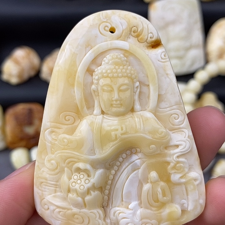 琥珀未镶嵌裸石如来a781