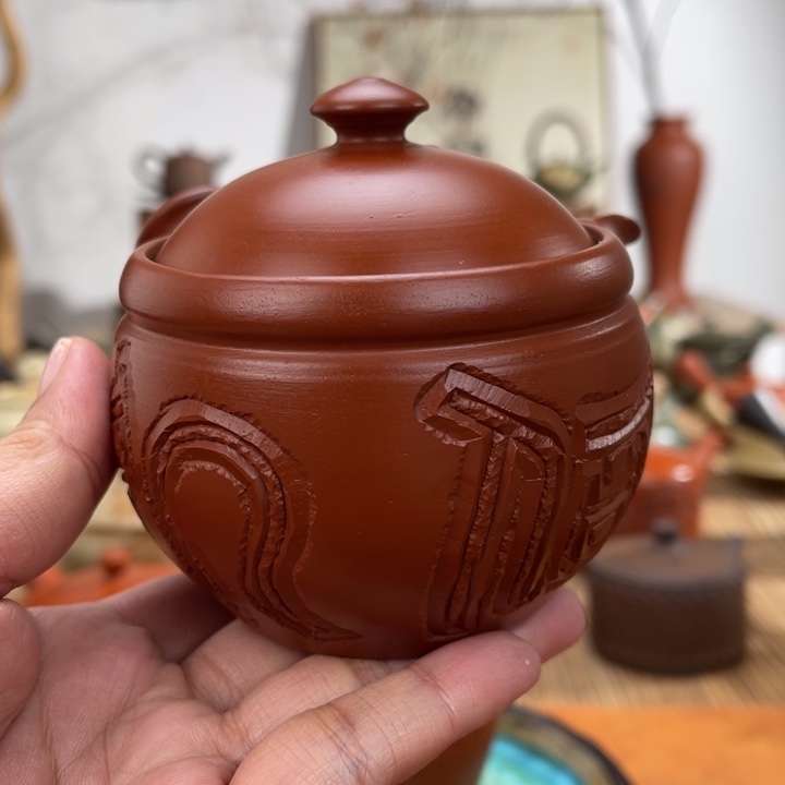 红*彤常滑石仙手作茶壶