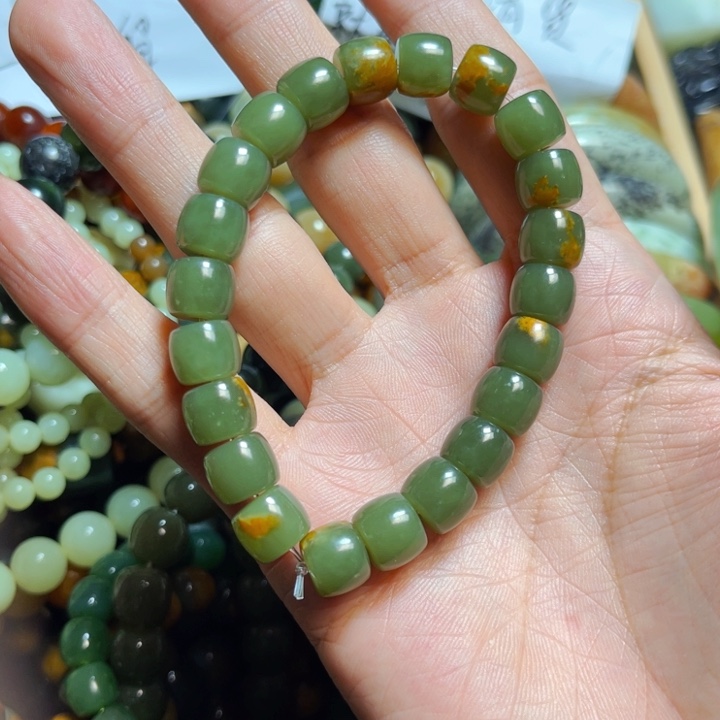 和田玉手链未镶嵌攀*